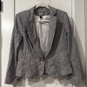 White House Black Market Gray Blazer with Tailored Silhouette